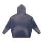 Blue hoodie with star pattern on a white background