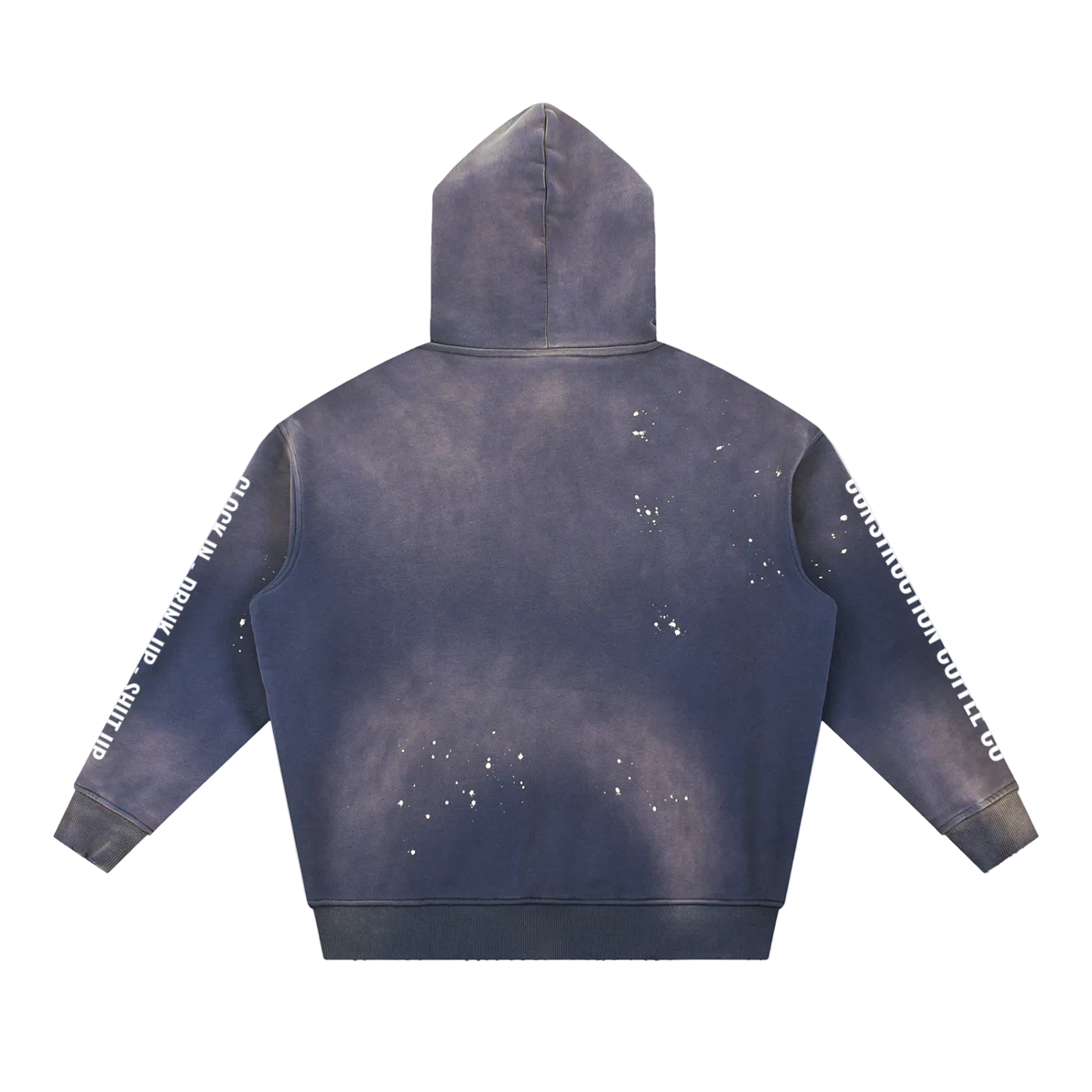 Blue hoodie with star pattern on a white background