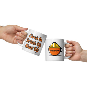 White glossy mug